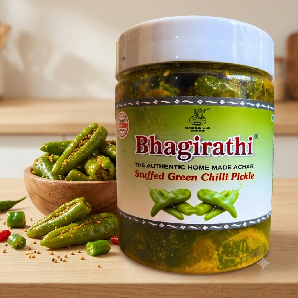Bhagirathi Stuffed Green Chilli Pickle